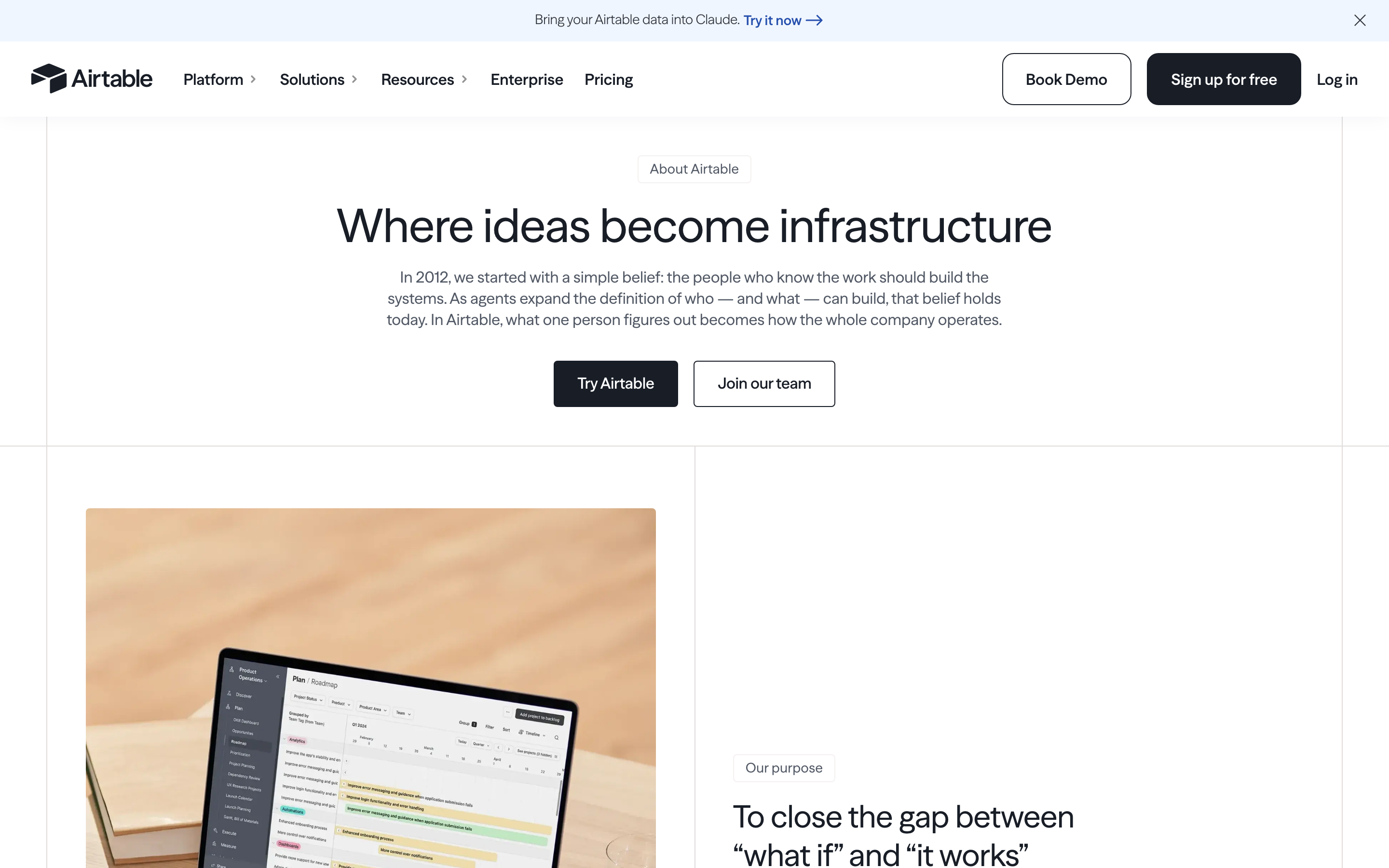 Airtable about page
