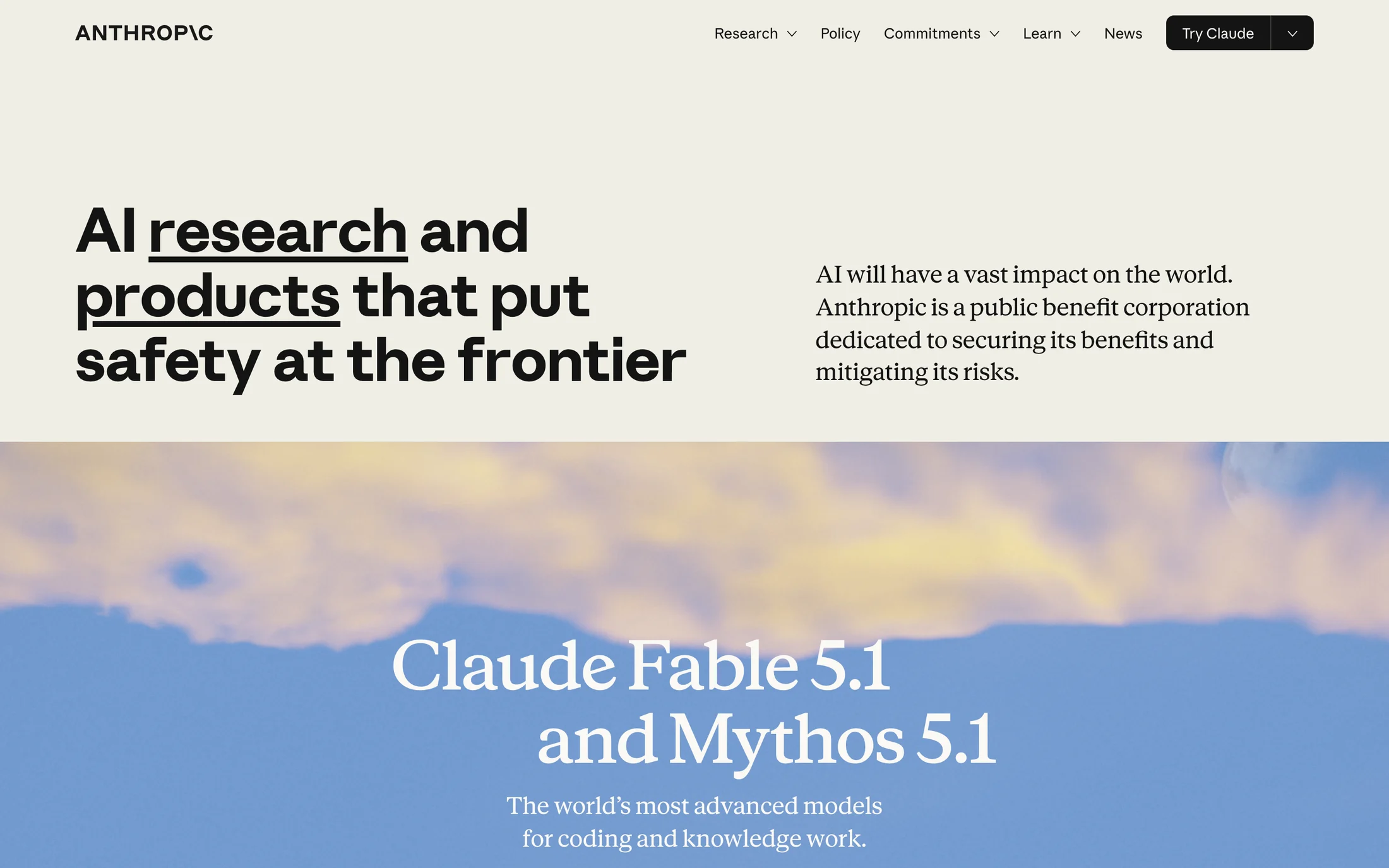 Anthropic website color scheme