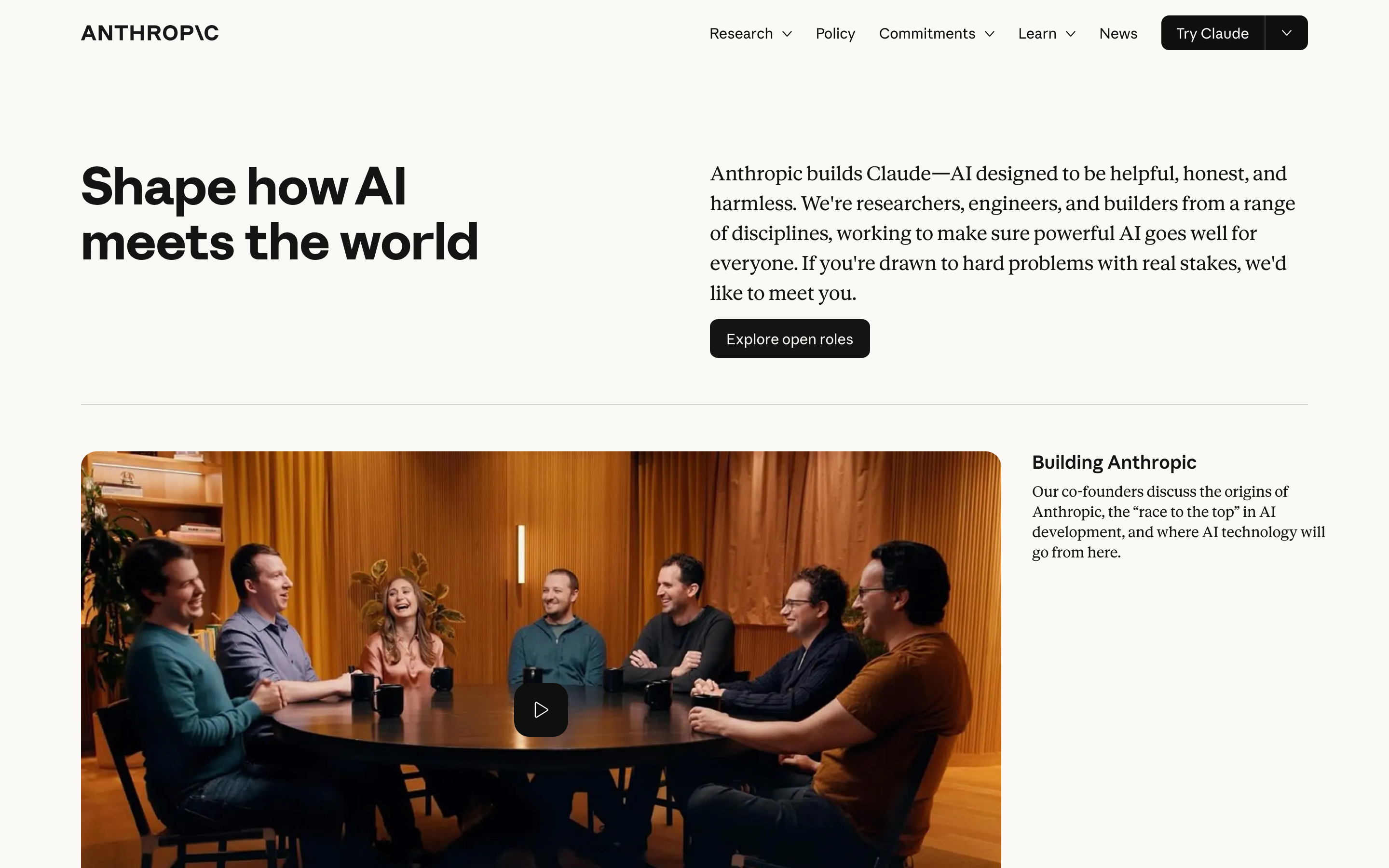 Anthropic careers page