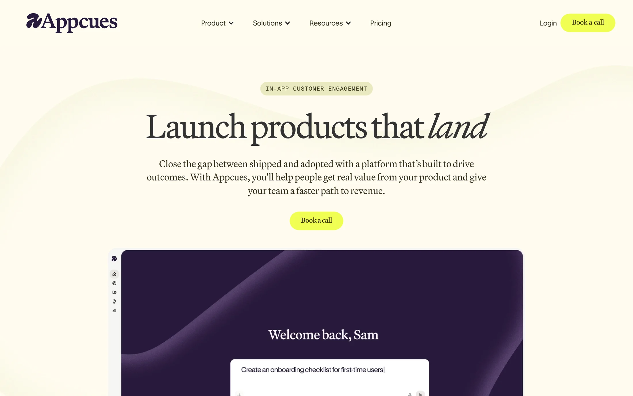 Appcues website color scheme
