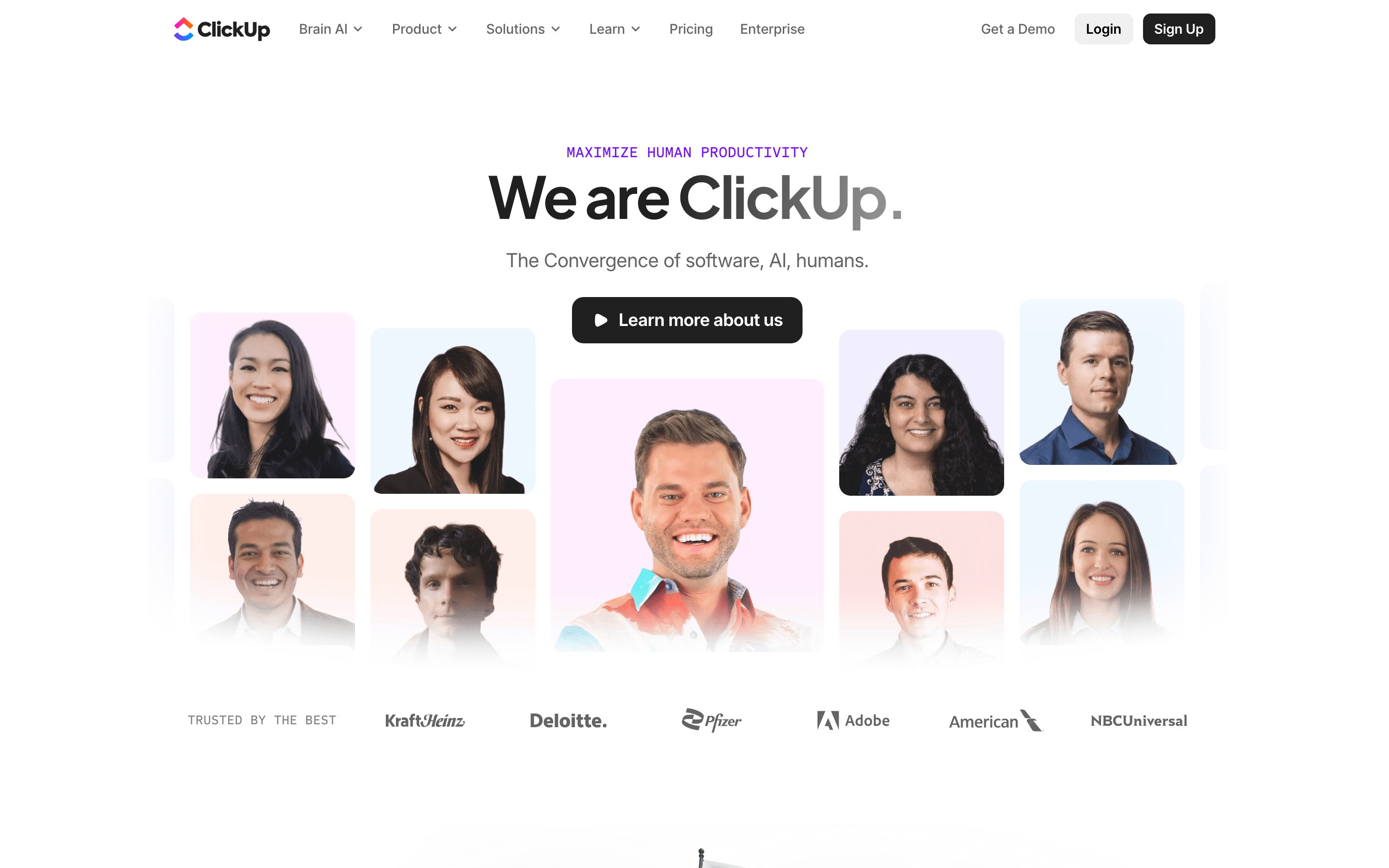 ClickUp about page