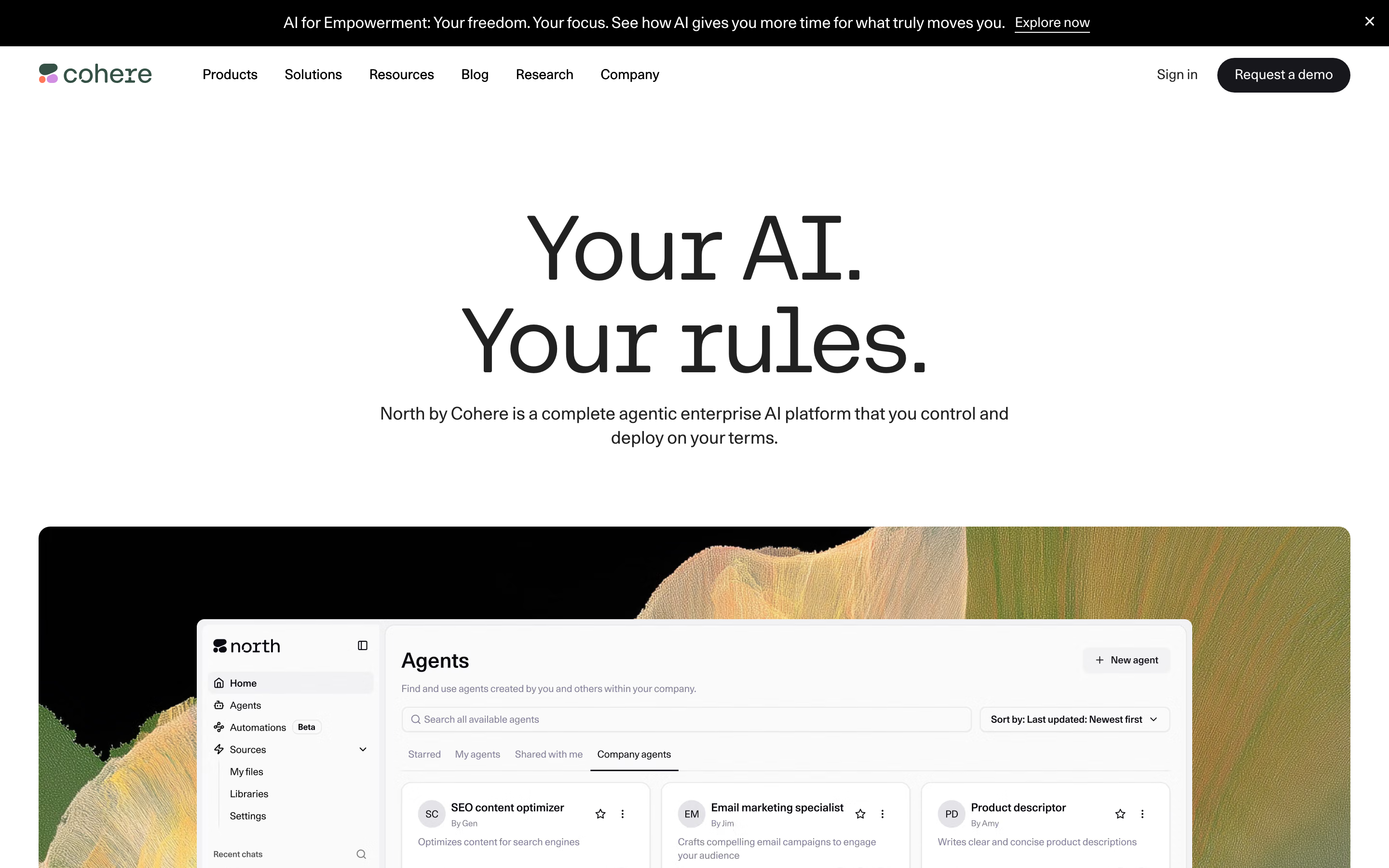 Cohere website color scheme