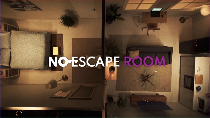 Escape Rooms creative ad: No-escape pun turns room imagery into campaign