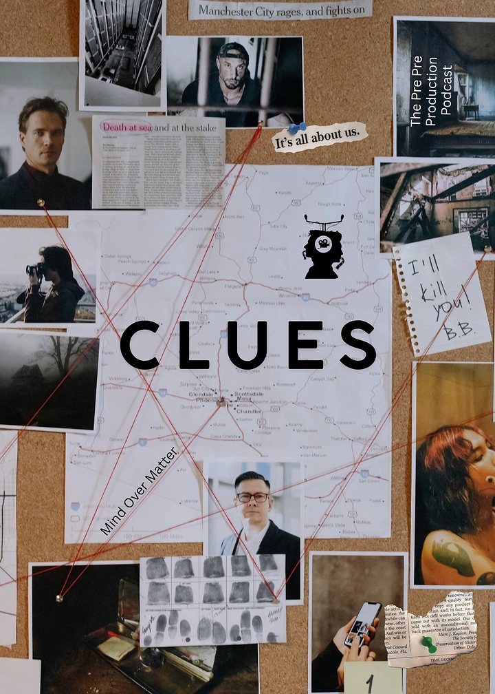 Escape Rooms creative ad: Detective evidence wall turns clues visual