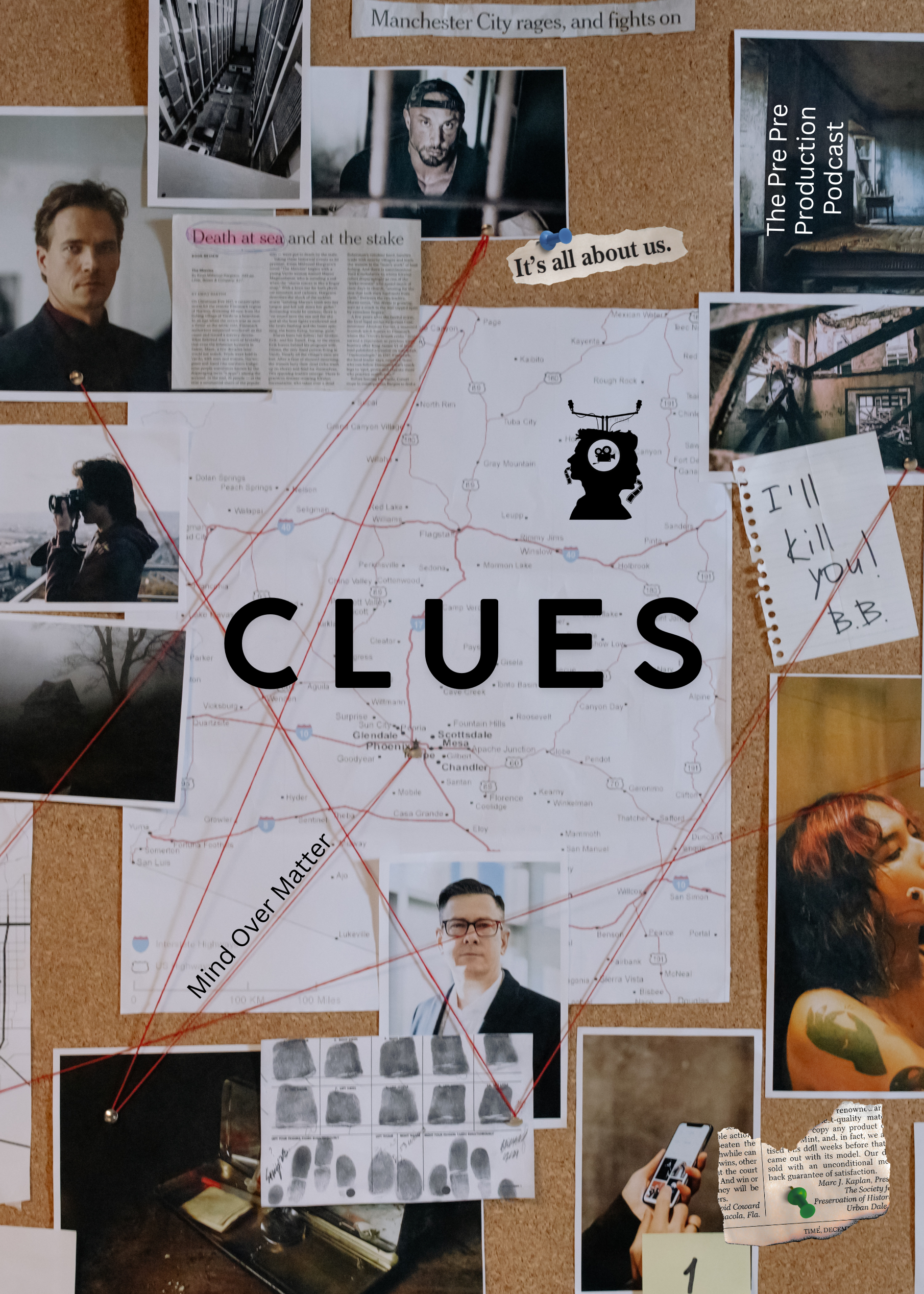 Story: Detective evidence wall turns clues visual