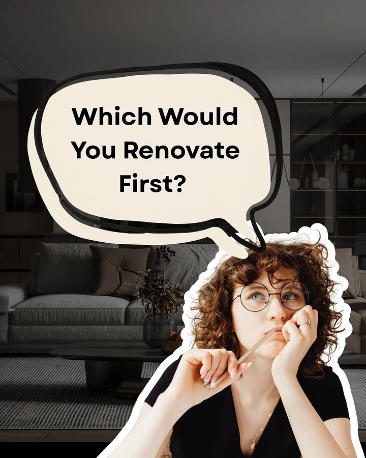 Home Renovation & Remodeling creative ad: Question bubble creates interactive renovation hook