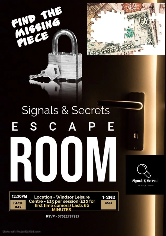 Escape Rooms creative ad: Lock-and-key mystery poster concept