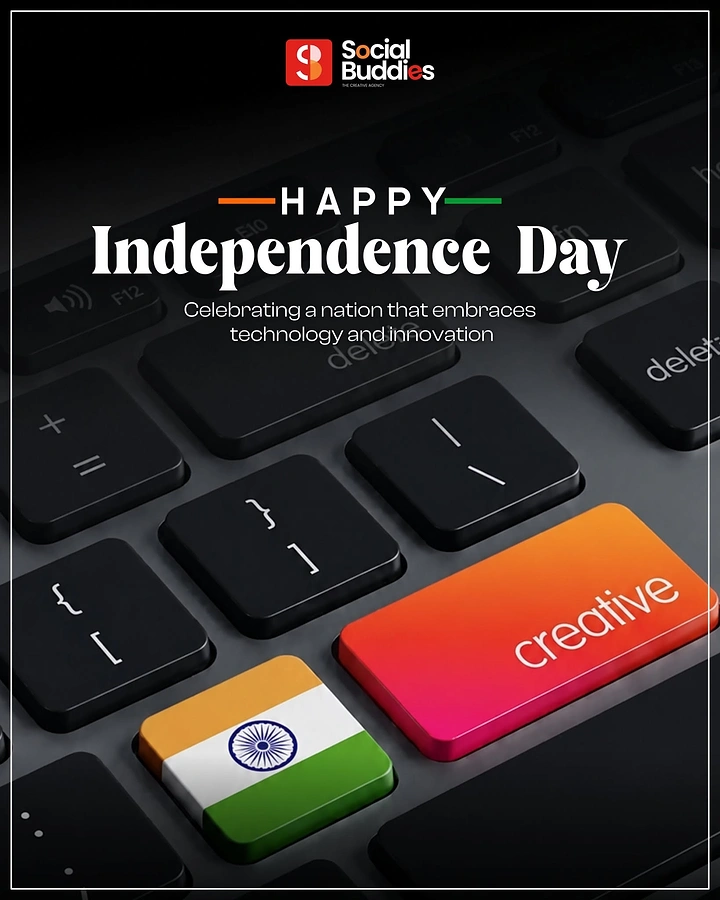 Independence Day creative ad: Keyboard key turned into Indian flag