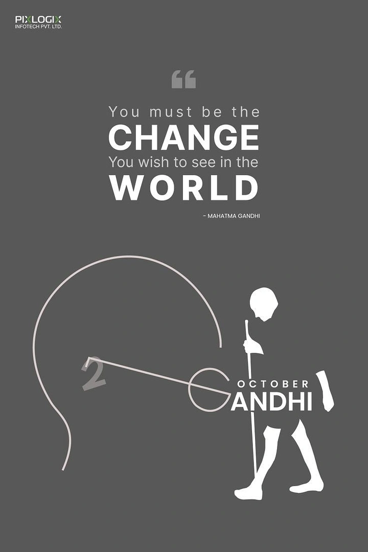 Gandhi Jayanti creative ad: Walking stick draws '2' and G