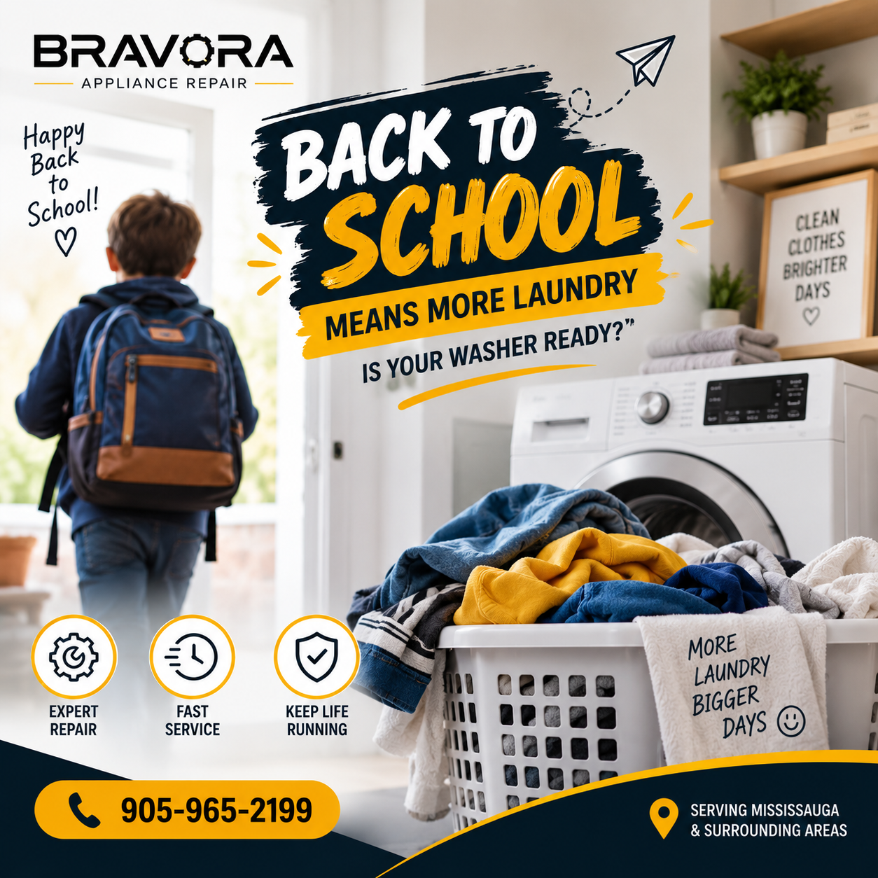 Instagram post: Back-to-school laundry campaign idea