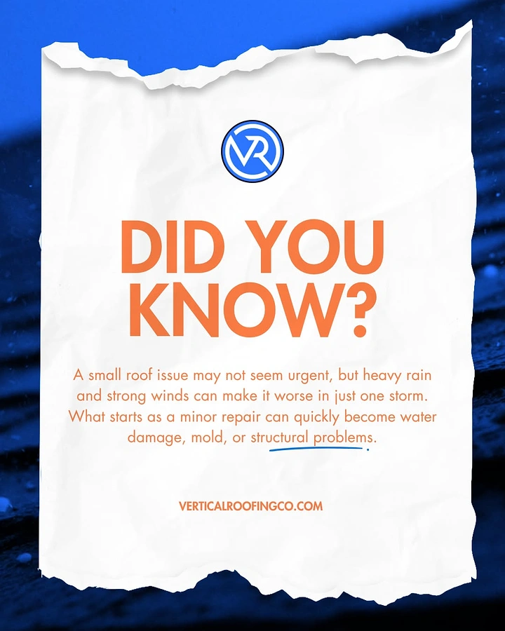 Waterproofing creative ad: Torn-paper roof damage reveal
