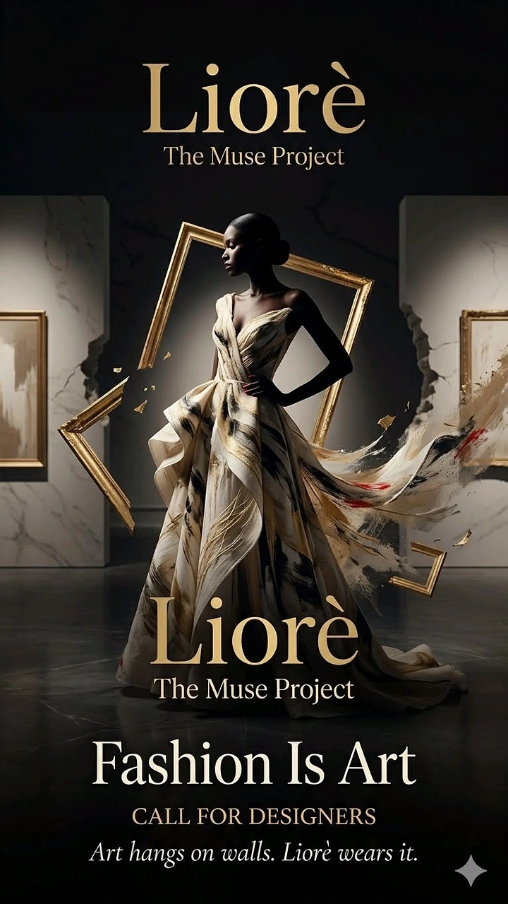 Design & Animation Schools creative ad: Museum-style fashion art invitation