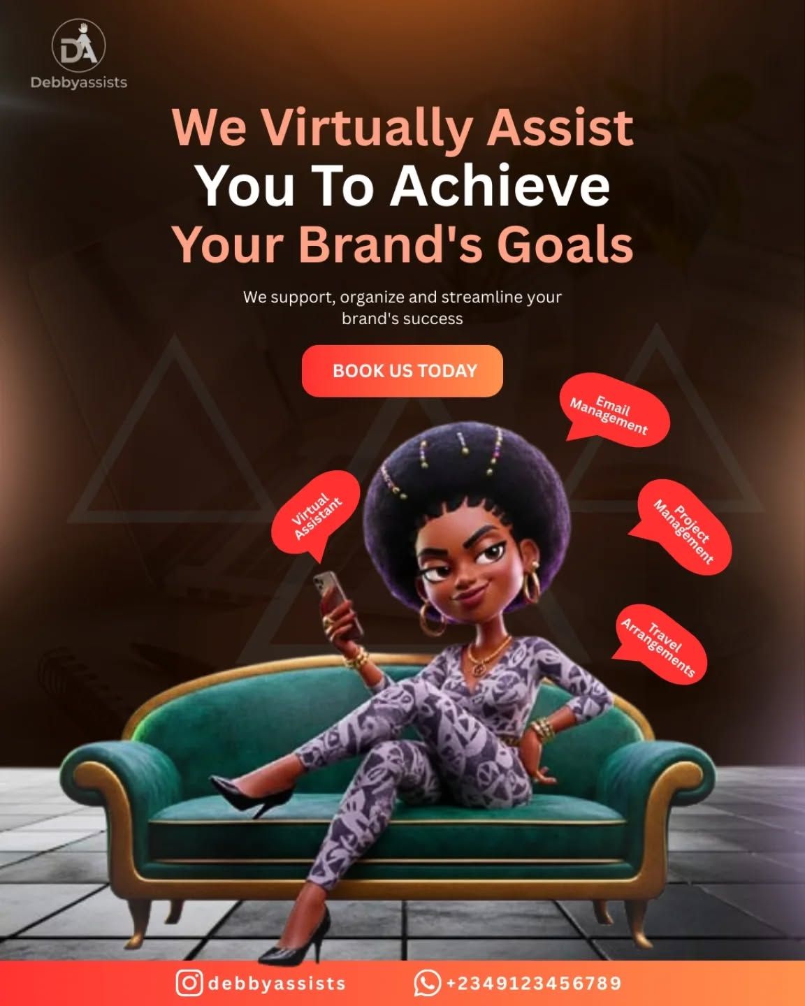 Instagram post: Virtual assistant as animated helper