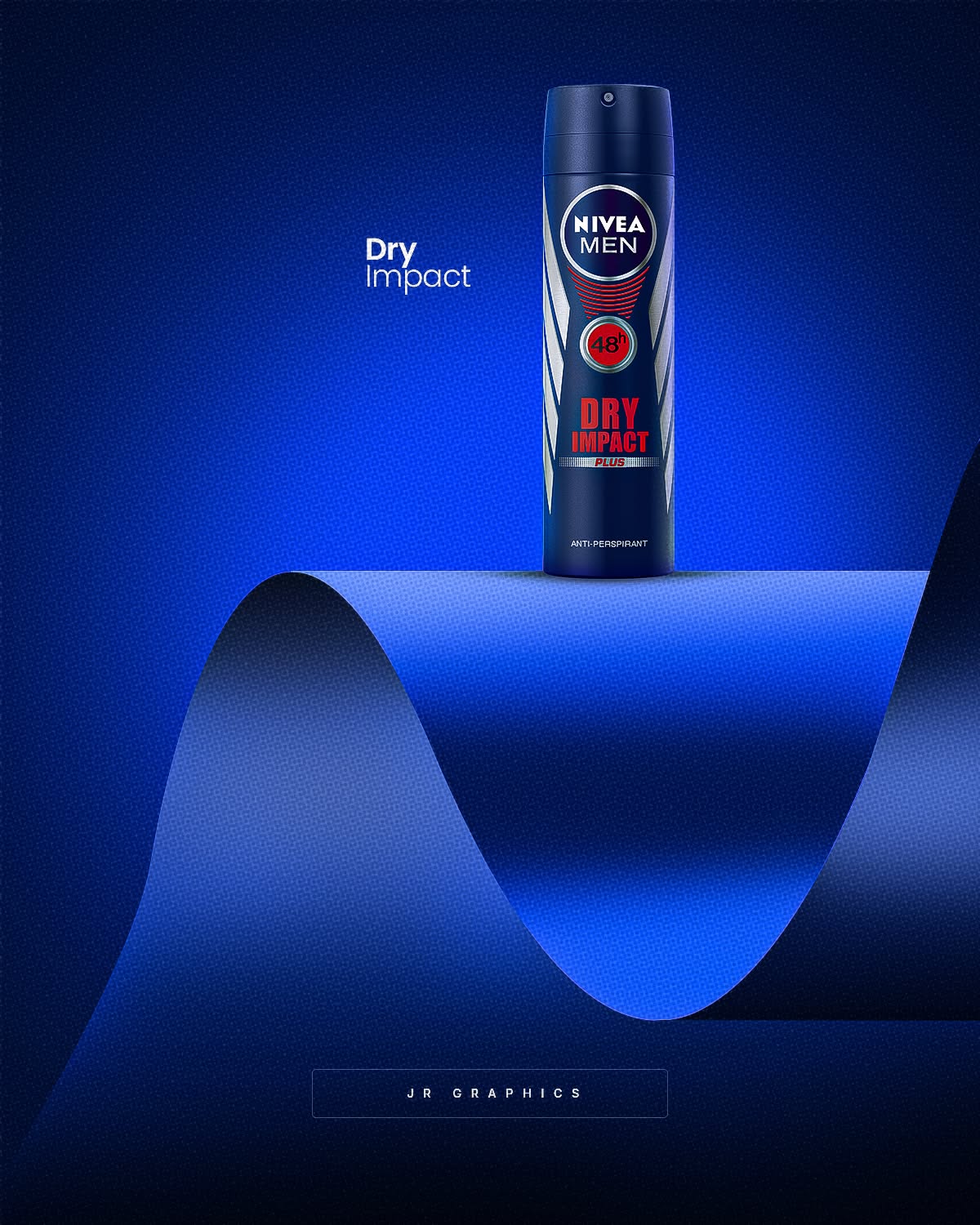 Instagram post: Product rides a sculptural blue wave