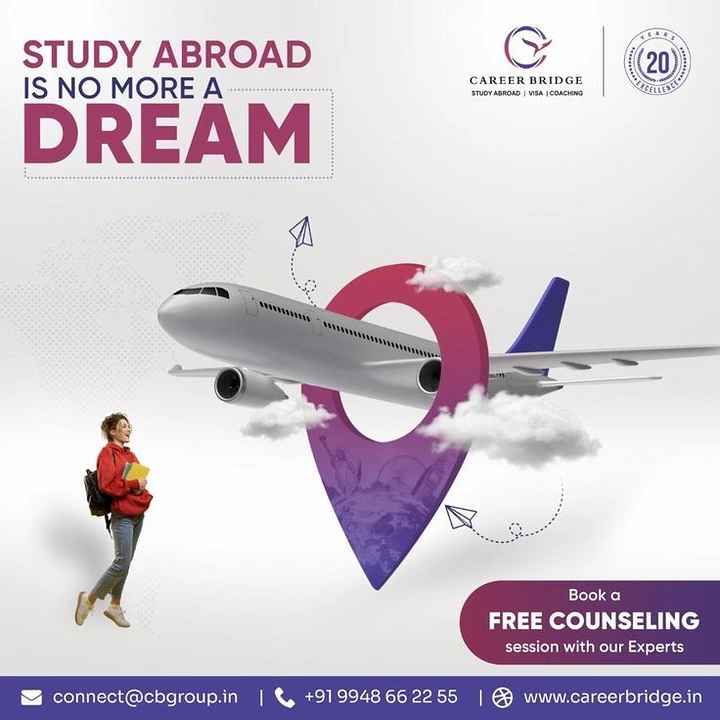 Study Abroad Consultants creative ad: Airplane emerges from dream imagery