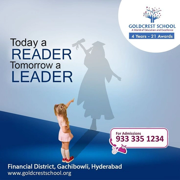 Schools & School Admissions creative ad: Reader-to-leader graduation silhouette metaphor