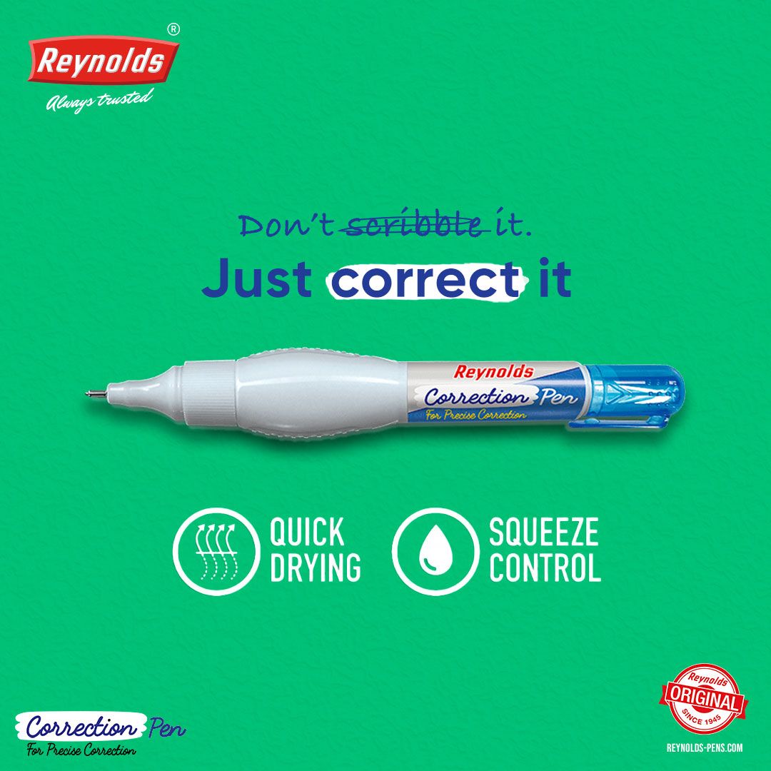 Instagram post: Crossed-out scribble becomes correction message
