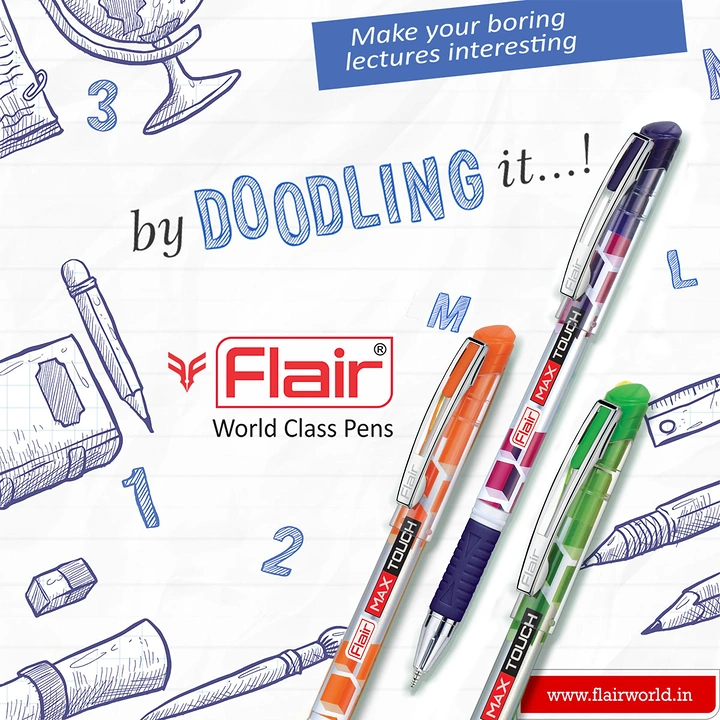 Pens & Writing Instruments creative ad: Doodling drives playful product story