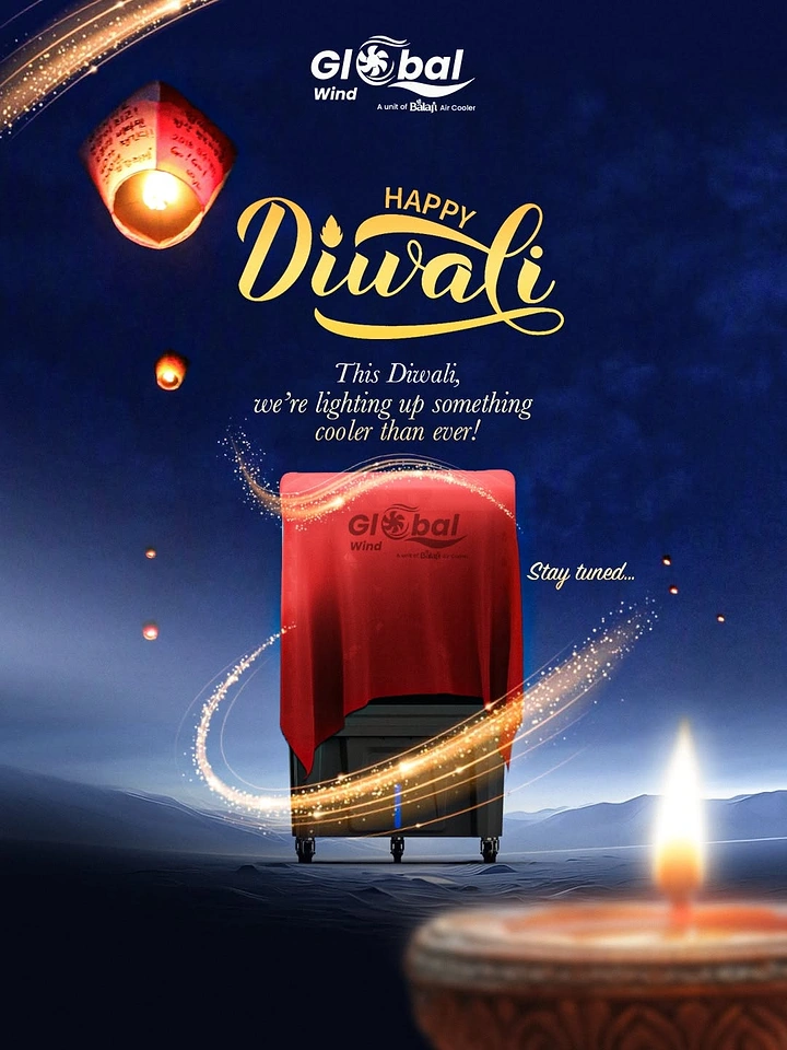 Diwali creative ad: Product covered by a red cloth for a teaser reveal