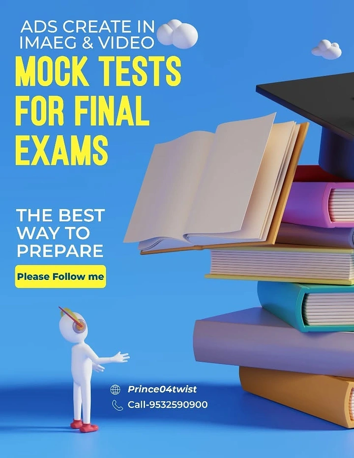 Test Prep & Exam Coaching creative ad: Playful miniature world built from study books
