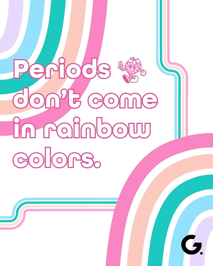 Period Care & Feminine Hygiene creative ad: Rainbow metaphor supports inclusive period message