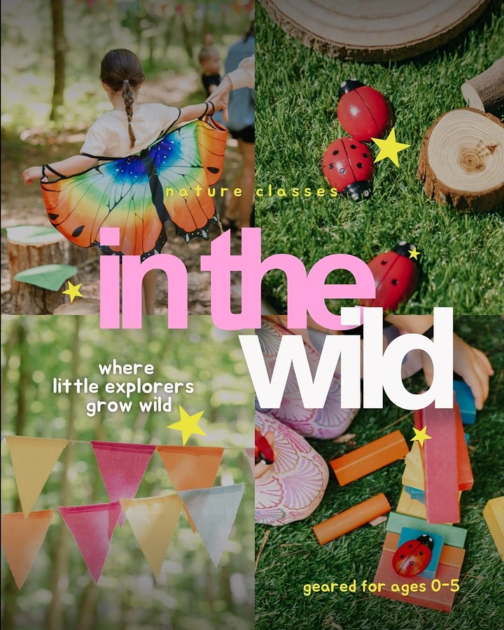 Summer Camps & Kids Activities creative ad: Explorer collage frames kids in the wild