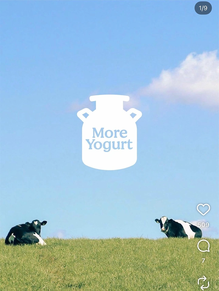 Dairy Brands creative ad: Milk-can cloud in sky, minimal