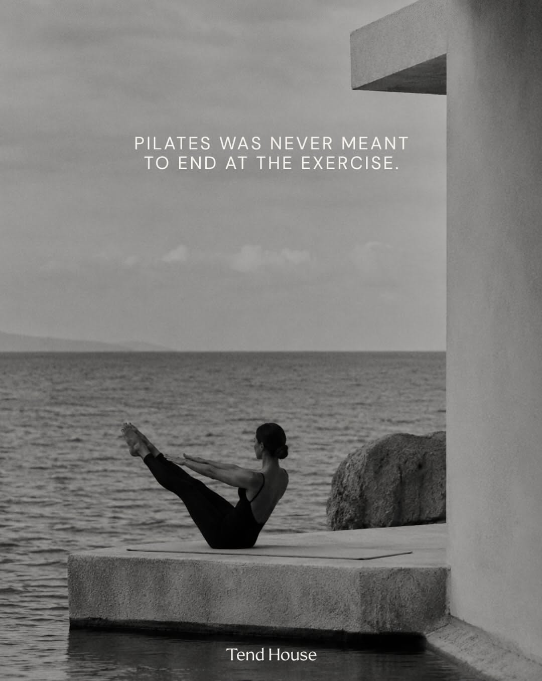 Instagram post: Framed seaside exercise creates editorial tension, slide 1