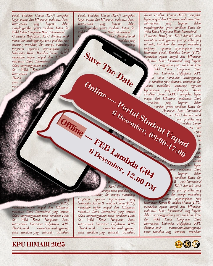 Universities & Colleges creative ad: Phone interrupts newspaper event announcement