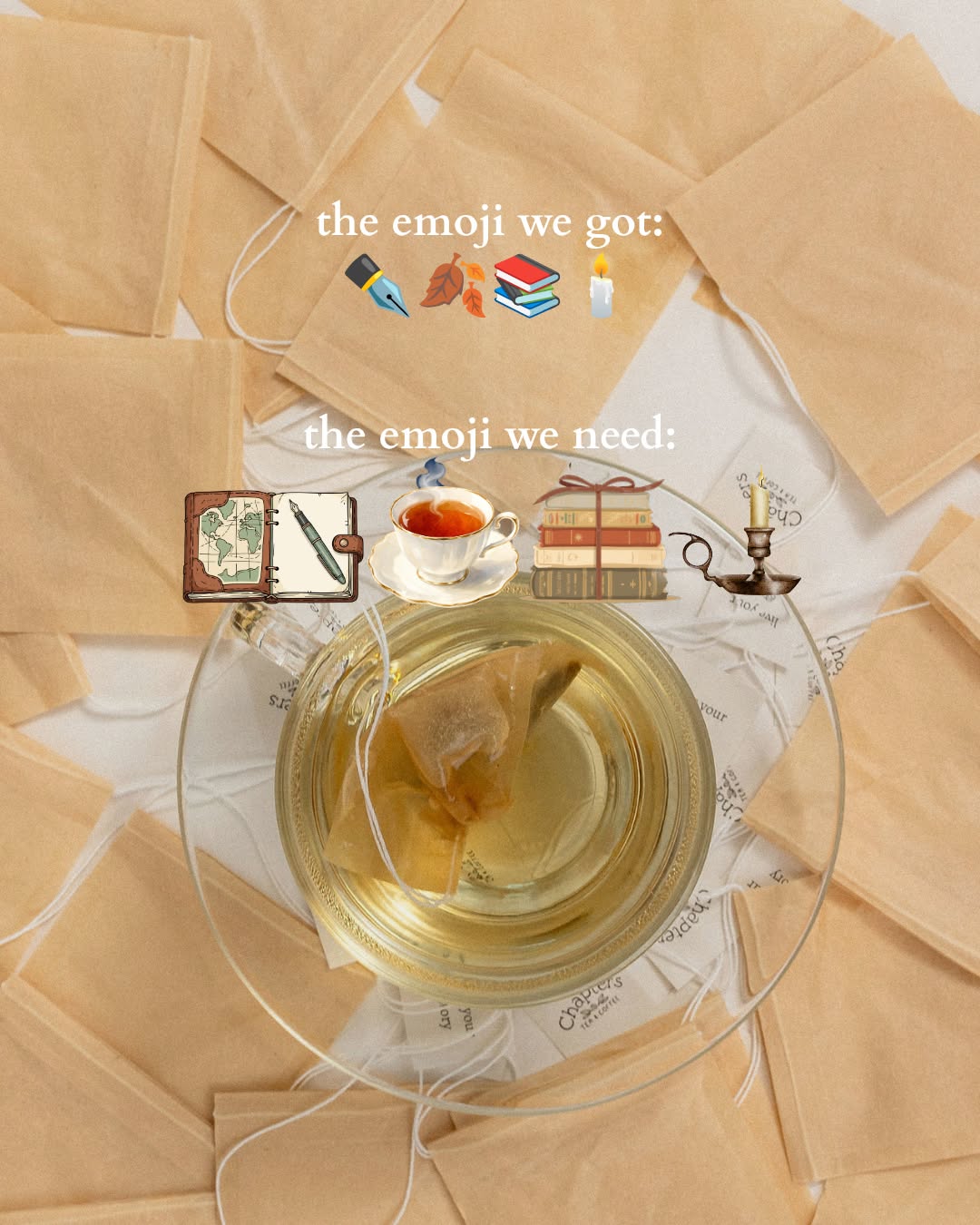 Instagram post: Emoji we got vs need meme