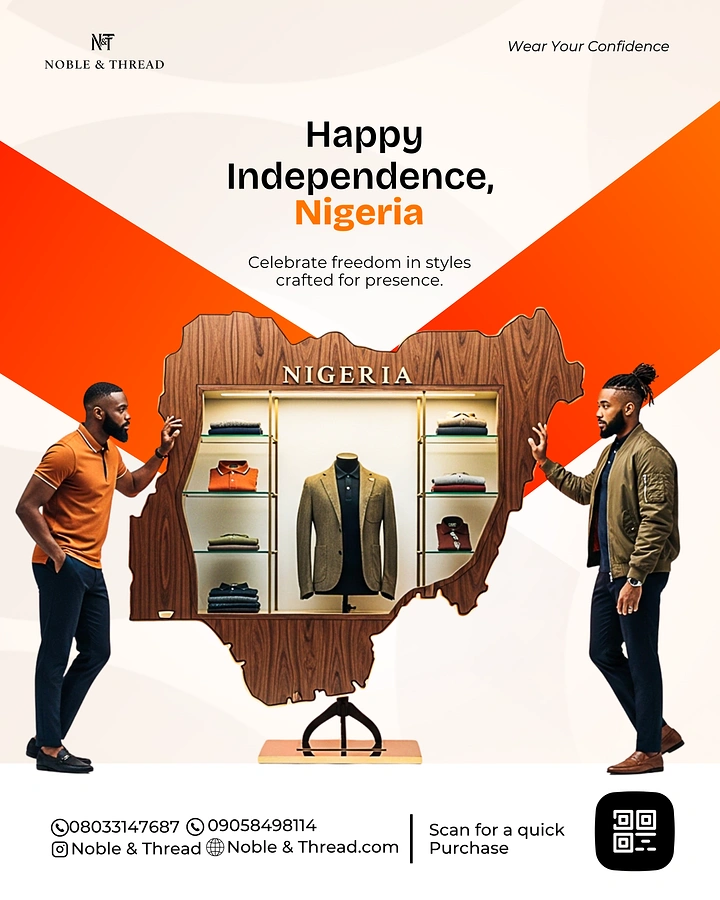 Independence Day creative ad: Nigeria map turned into clothing wardrobe