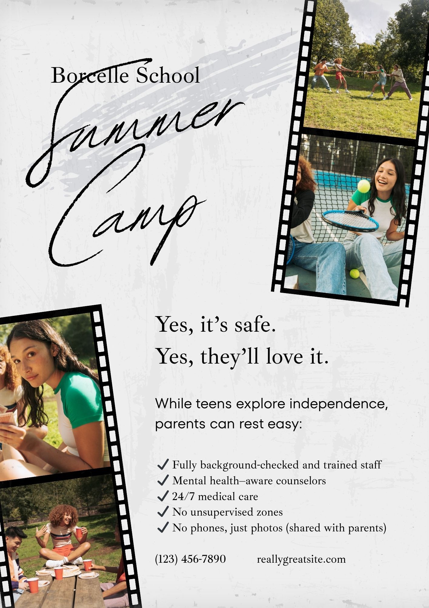 Story: Scrapbook photo collage with expressive lettering