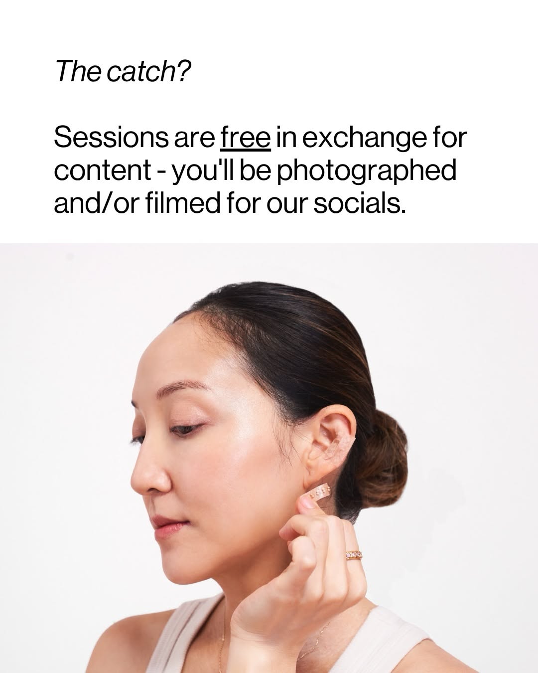 Instagram post: Witty 'ear seeded' copy, bold crop, slide 2