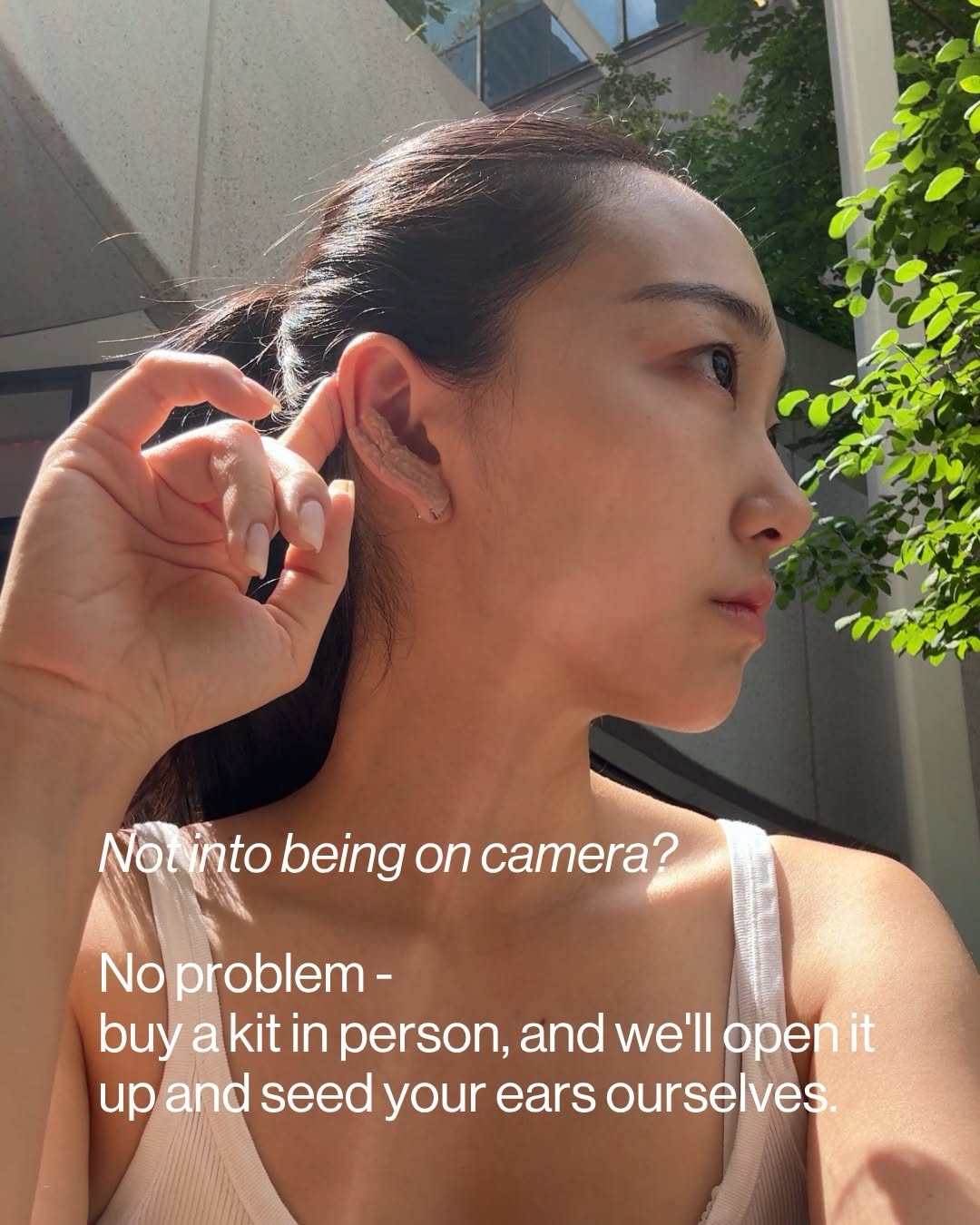 Instagram post: Witty 'ear seeded' copy, bold crop, slide 3