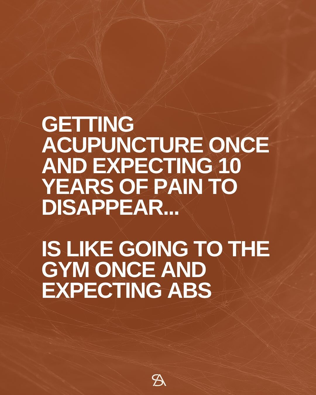 Instagram post: Witty gym analogy makes treatment point