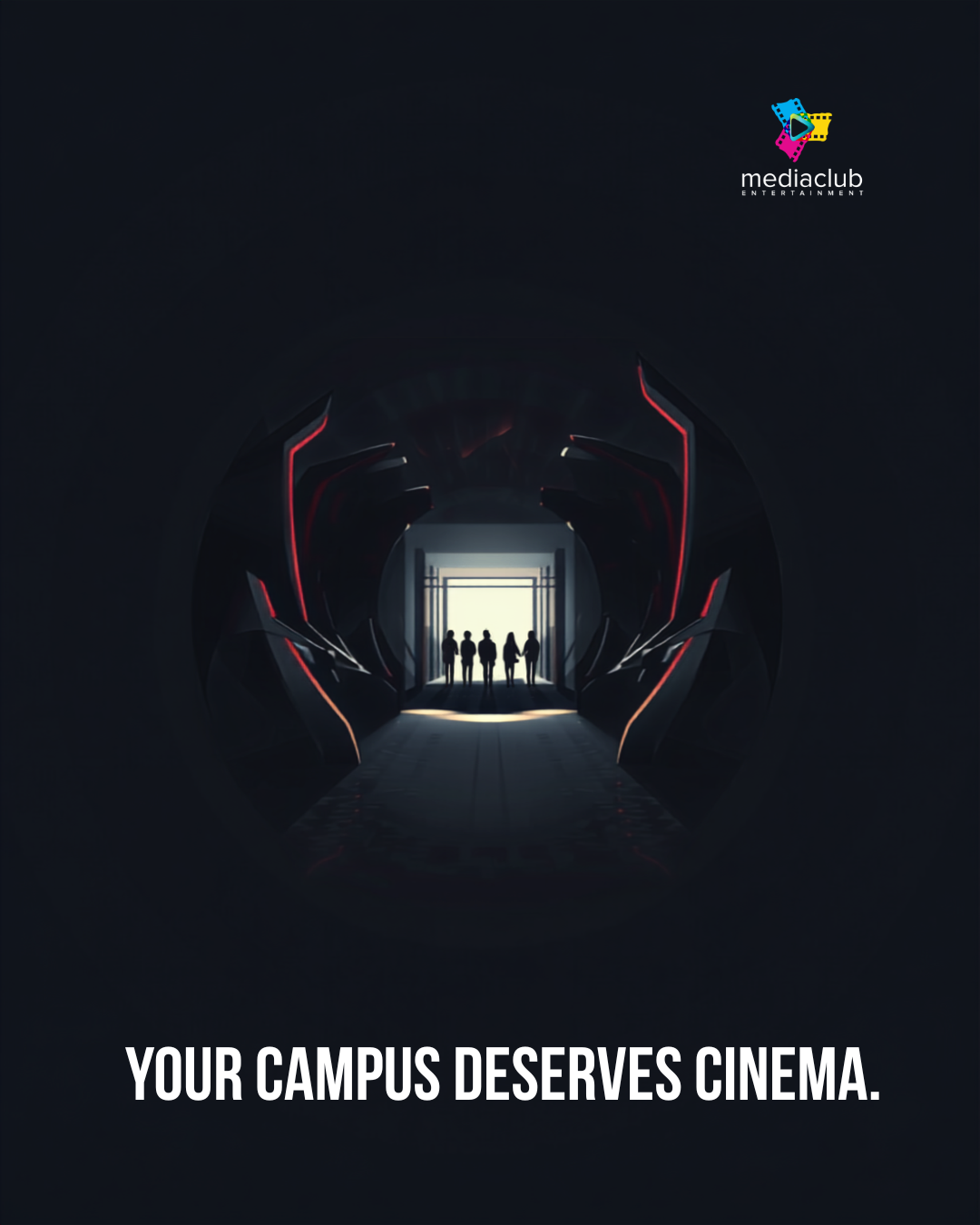 Instagram post: Cinematic tunnel makes campus promise memorable