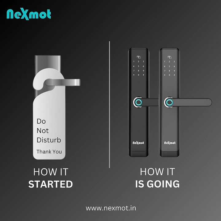 Locksmiths creative ad: Do-not-disturb hanger vs smart lock evolution