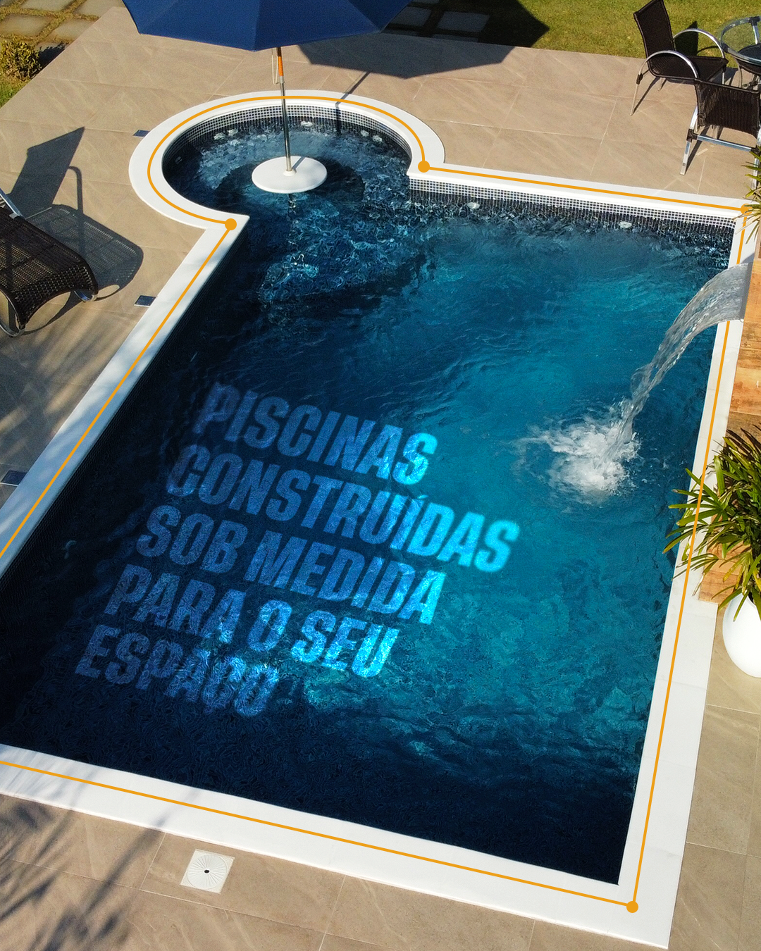 Instagram post: Service copy embedded inside custom pool