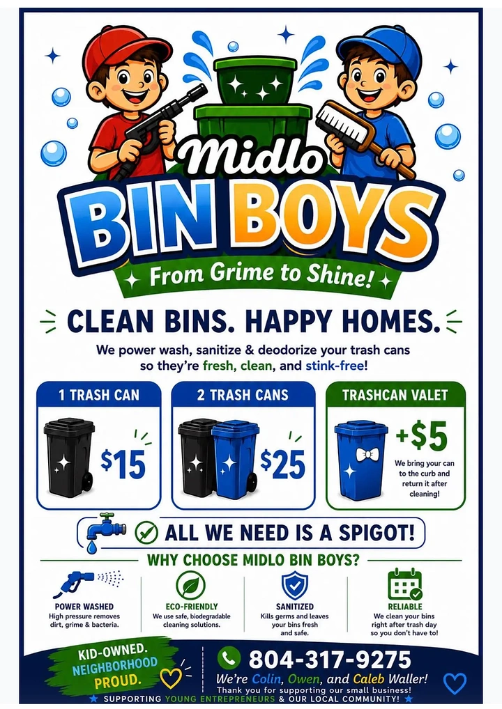Junk Removal creative ad: Cartoon bin-cleaning characters add personality
