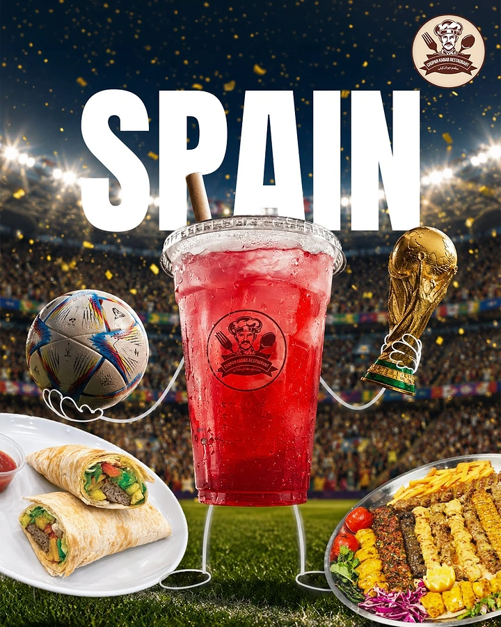 Arabic & Middle Eastern Restaurants creative ad: Football spectacle frames the kebab offer