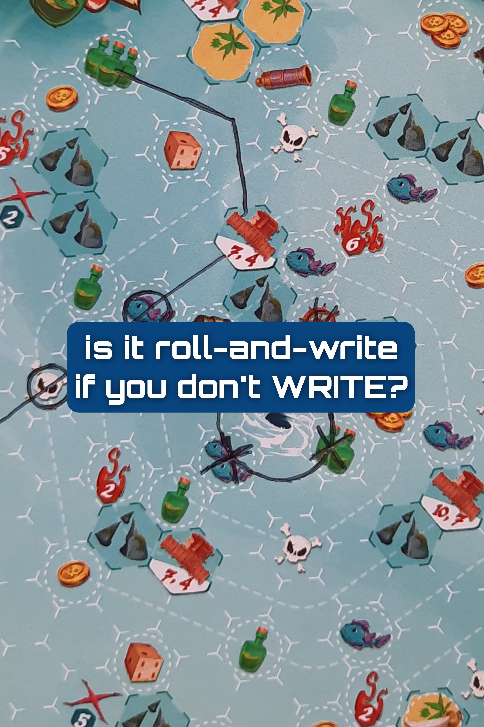 Story: Witty roll-and-write visual copy