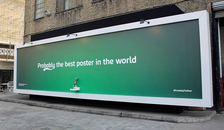 Bars & Pubs creative ad: Self-referential poster advertising joke