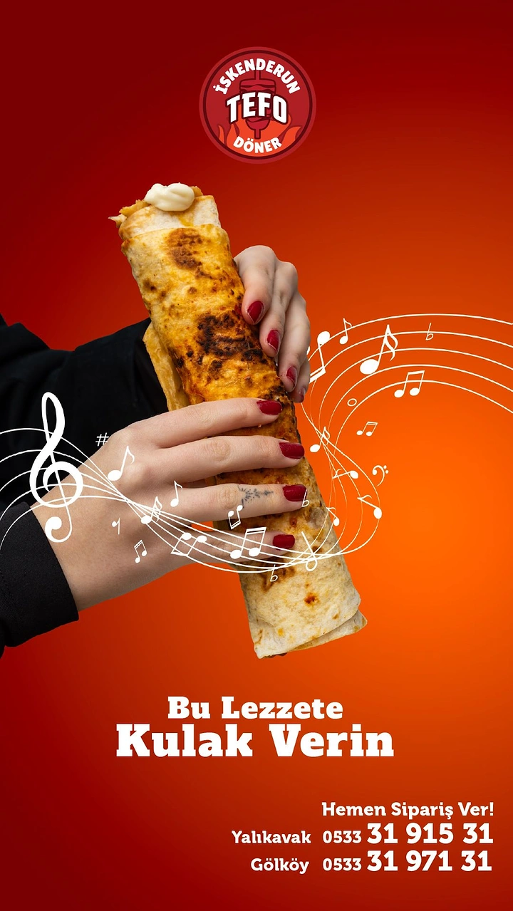 Arabic & Middle Eastern Restaurants creative ad: Kebab framed as musical performance