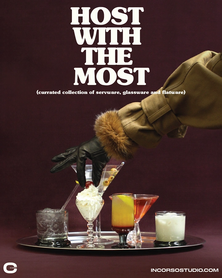 Tumblers, Flasks & Drinkware creative ad: Host-with-the-most serving tableau