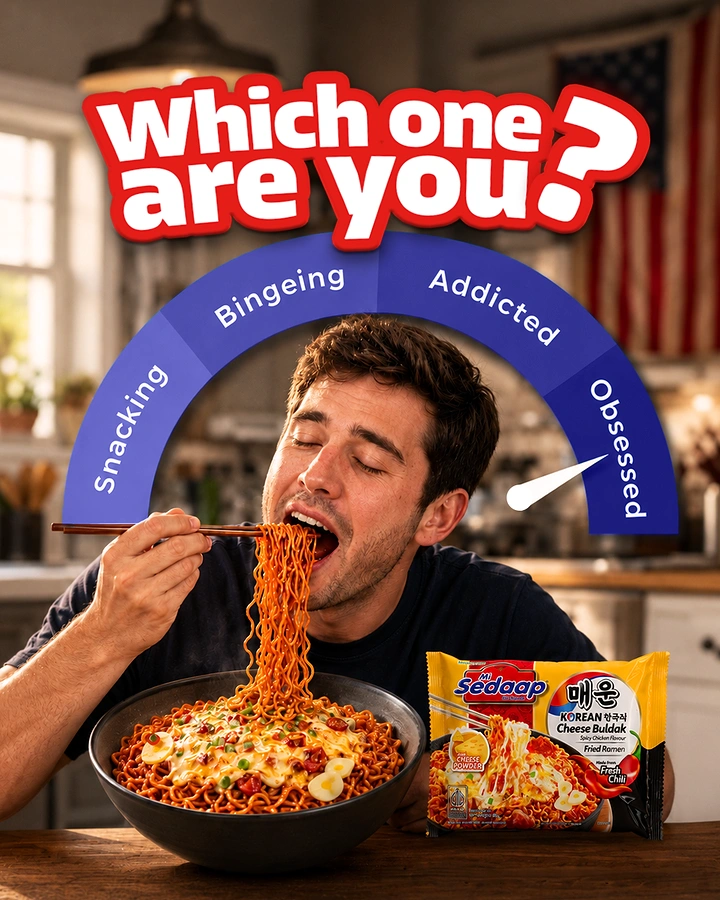 Korean Restaurants creative ad: Eating personalities become a visual wheel