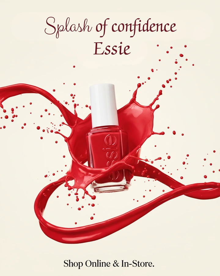 Nail Polish Brands creative ad: Paint splash reinforces confidence copy