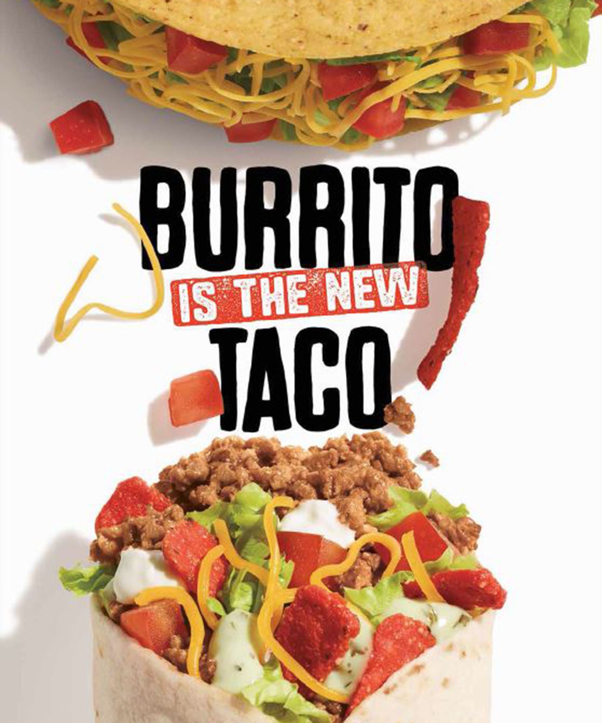Instagram post: Burrito-versus-taco visual copy pun