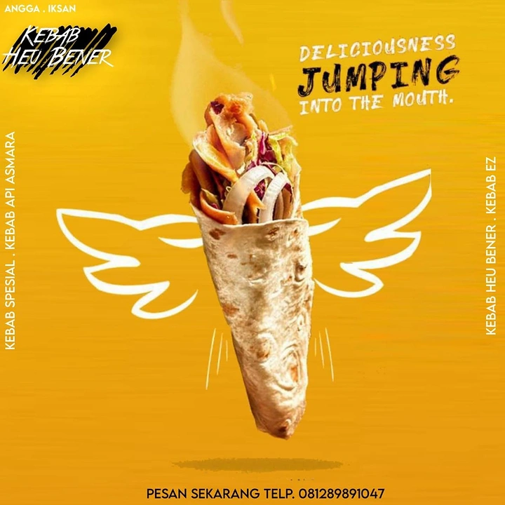 Arabic & Middle Eastern Restaurants creative ad: Kebab appears to fly with wings