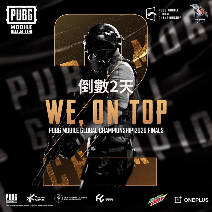 Gaming & Esports creative ad: Countdown numeral frames PUBG soldier
