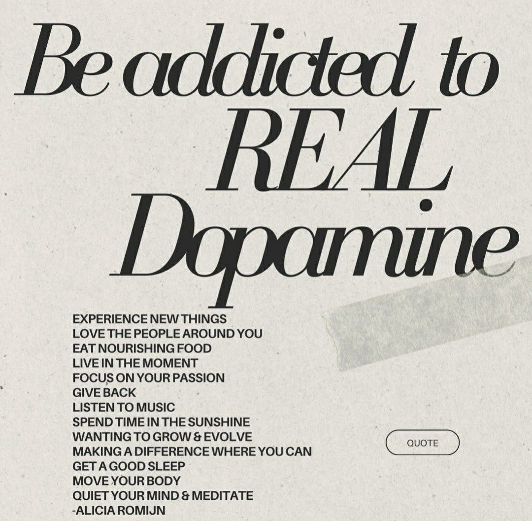 Instagram post: Witty real-dopamine addiction concept